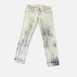 Diesel MATIC-K Grey and white acid wash straight leg jeans